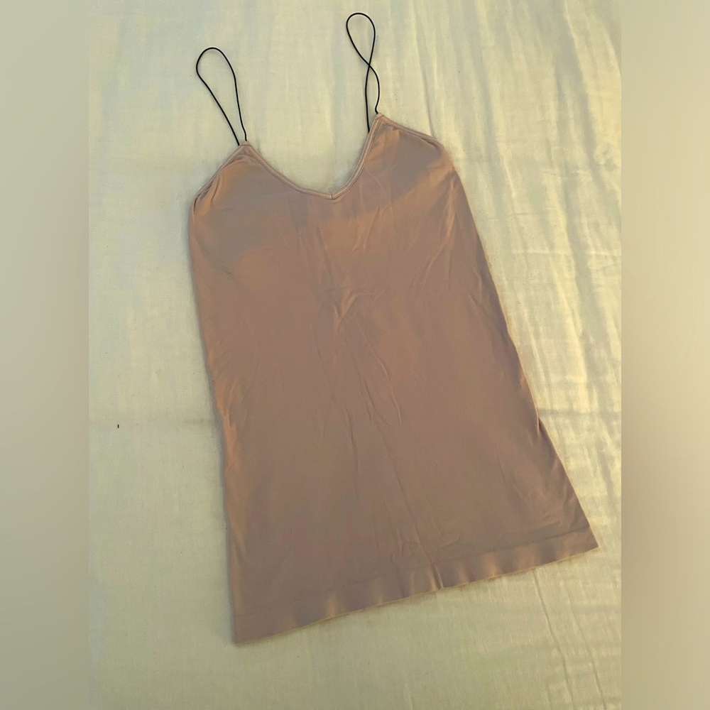 Free People Mauve Slip Camisole with Black Straps